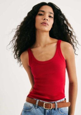 Regata Básica Feminina Slim Rib