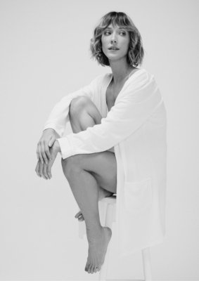 Robe Manga Longa Em Tricô