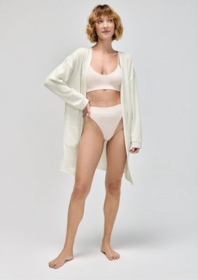 Robe Manga Longa Em Tricô