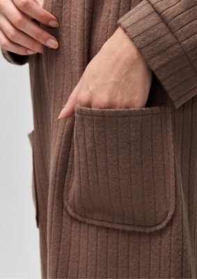 Robe Manga Longa Em Tricô