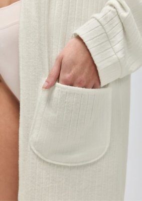 Robe Manga Longa Em Tricô