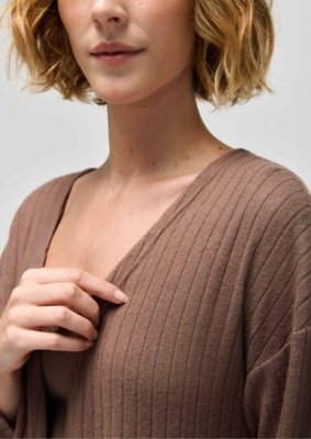 Robe Manga Longa Em Tricô
