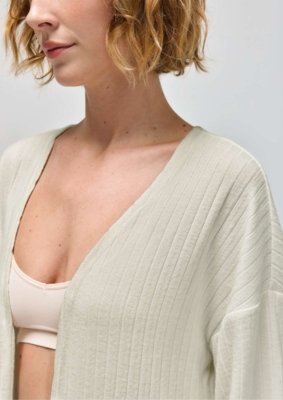 Robe Manga Longa Em Tricô