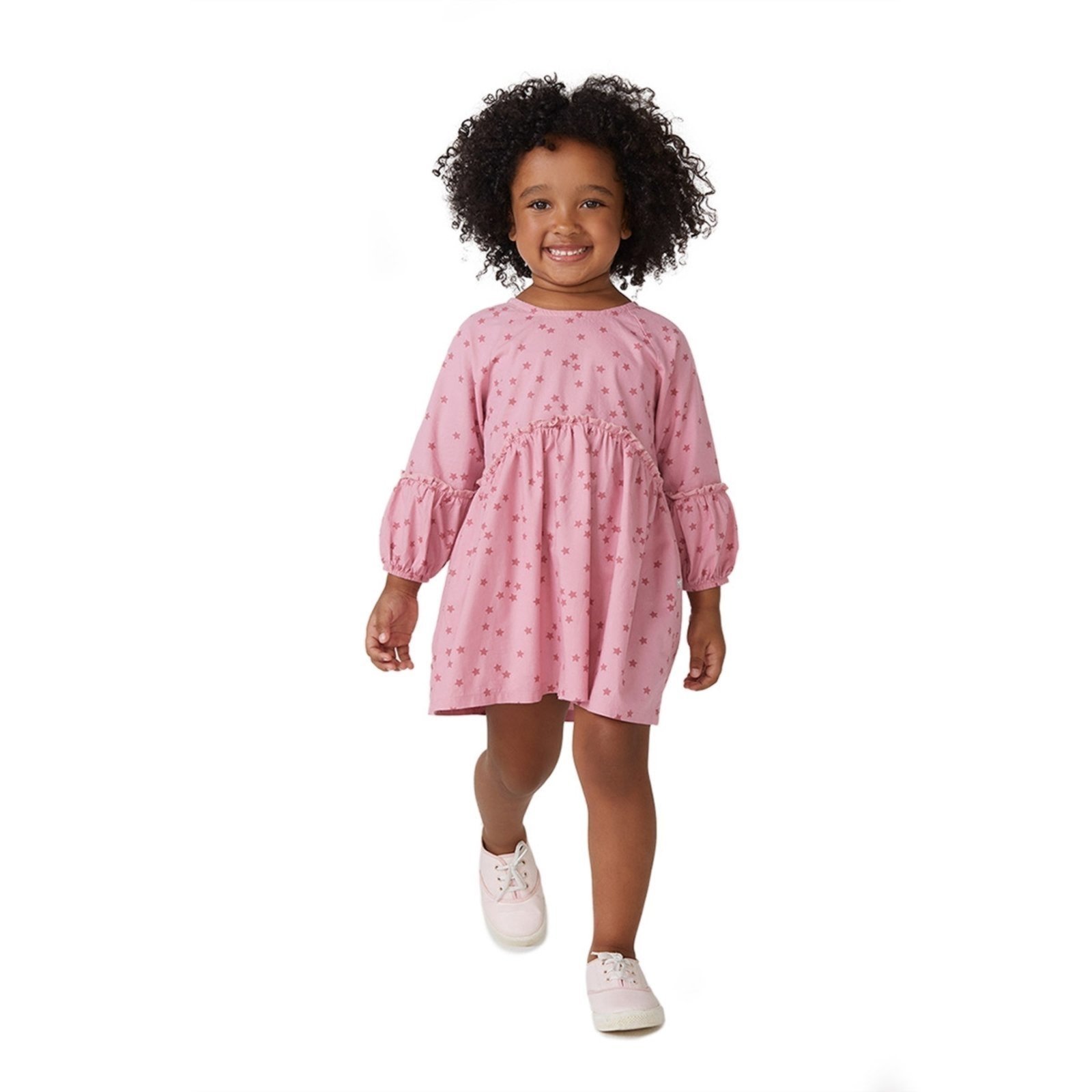 Vestido Hering Infantil Com Mangas Bufantes Toddler Rosa - Compre Agora ...