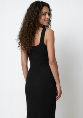 Vestido Midi Em Ribana Canelada Hering