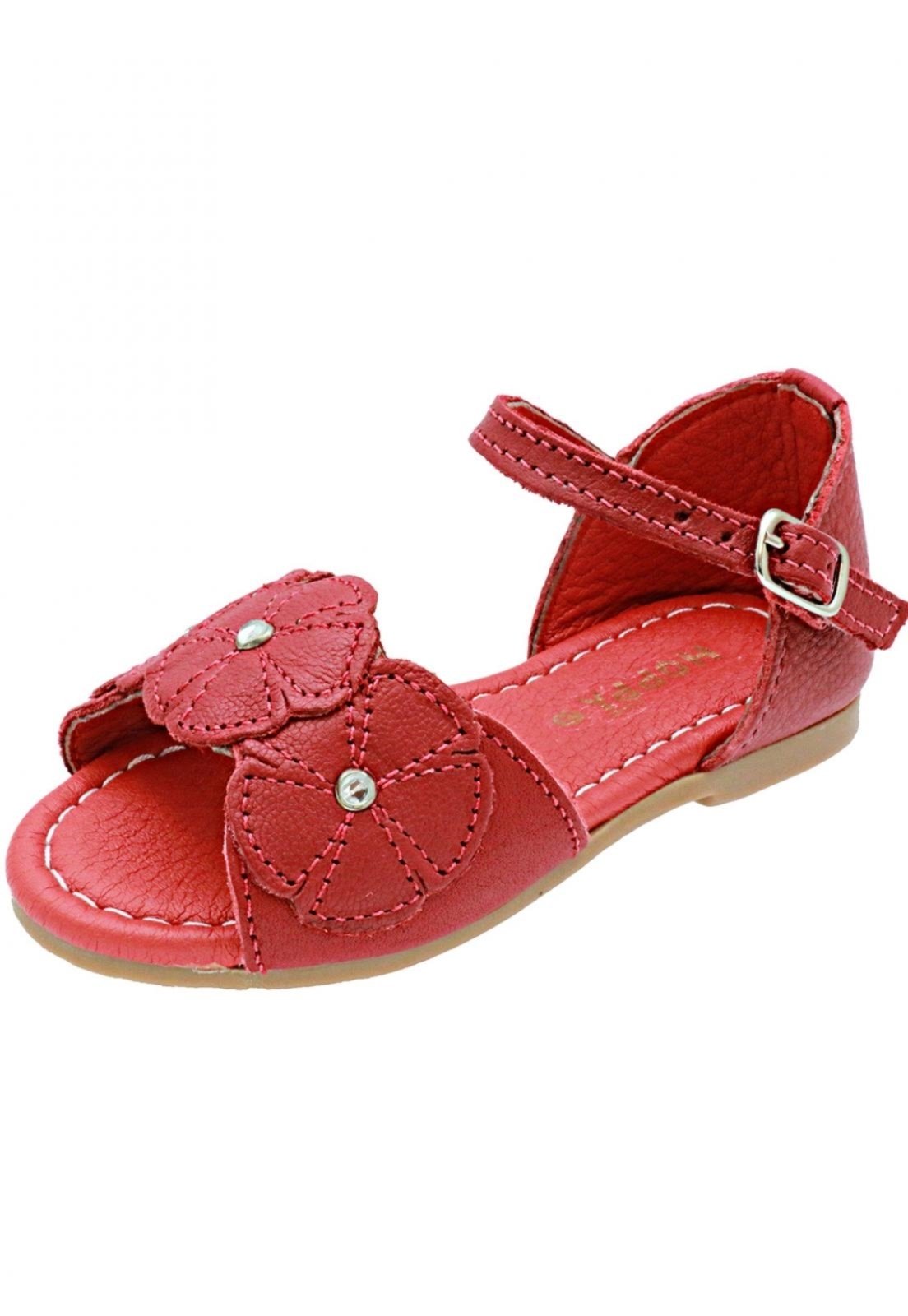 sandália infantil vermelha