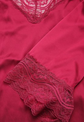 Short Doll Feminino Hope Alças Finas em Cetim e Renda Rosa