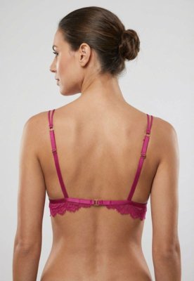 Sutiã Feminino Hope Triângulo Sem Bojo Renda Rosa