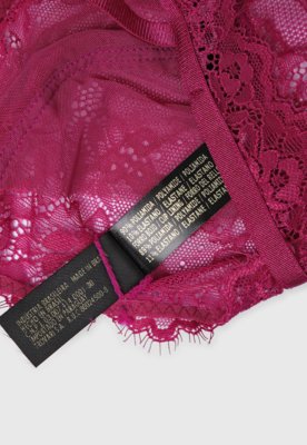 Sutiã Feminino Hope Triângulo Sem Bojo Renda Rosa