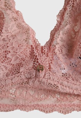 Sutiã Hope Triângulo Corselet Renda Rosa