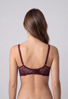 Sutiã Meia Taça Hope Renda Burgundy