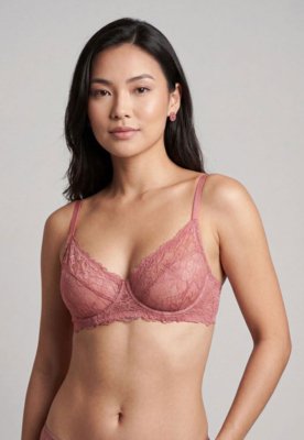 Sutiã Meia Taça Hope Renda Rosa