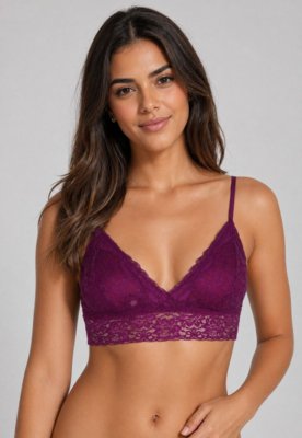 Sutiã Top Hope Triangular Renda Roxo