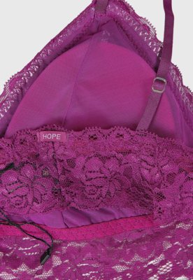 Sutiã Top Hope Triangular Renda Roxo