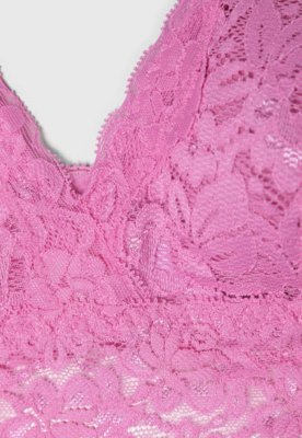 Sutiã Top Triângulo Hope Renda Bojo Removível Rosa