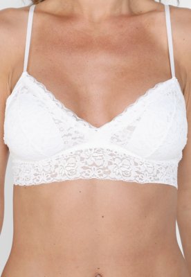 Top Hope Triângulo Renda Branco