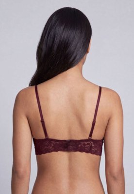 Top Triângulo Hope Renda Burgundy