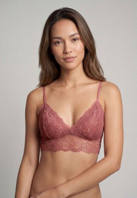 Top Triângulo Hope Renda Rosa