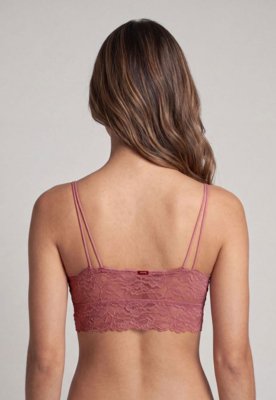 Top Triângulo Hope Renda Rosa