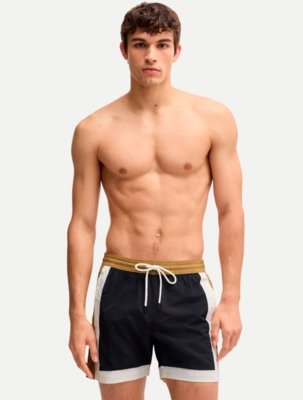 Short Hugo Boss Regular Remy Preto/Caqui/Branco