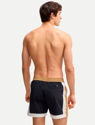 Short Hugo Boss Regular Remy Preto/Caqui/Branco