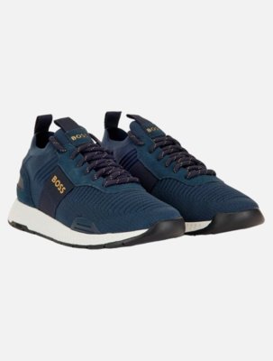 Tênis Hugo Boss Titanium Runn Knsta Azul Marinho