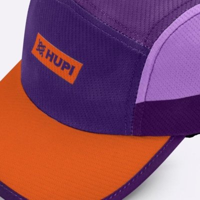 Boné para Corrida HUPI Run Fast Roxo e Laranja Roxo