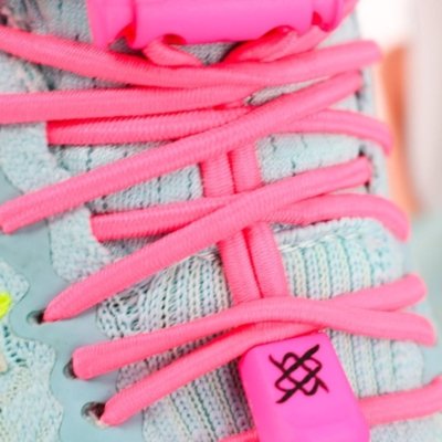 Cadarço Elástico HUPI LACES Rosa Neon LISO Rosa