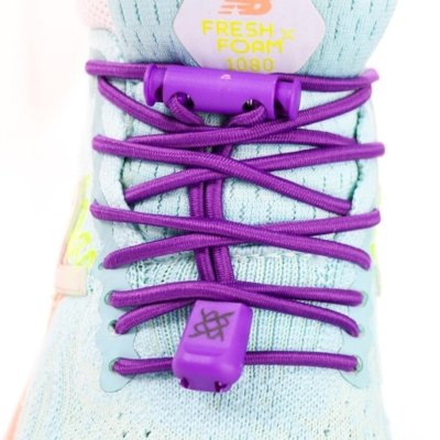 Cadarço Elástico HUPI LACES Roxo Liso Roxo