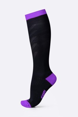 Meia HUPI Air Longa Preto e Roxo Roxo
