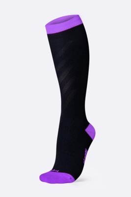 Meia HUPI Air Longa Preto e Roxo Roxo