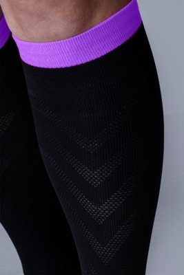 Meia HUPI Air Longa Preto e Roxo Roxo