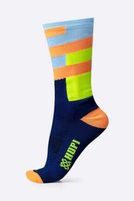 Meia HUPI Split Azul e Laranja Azul