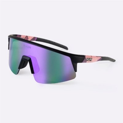 Óculos HUPI Sprint Preto e Roxo Lente Roxo Espelhado Roxo
