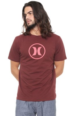 Camiseta Hurley Circle Icon Vinho Menor preço em Camiseta Hurley Circle Icon Vinho