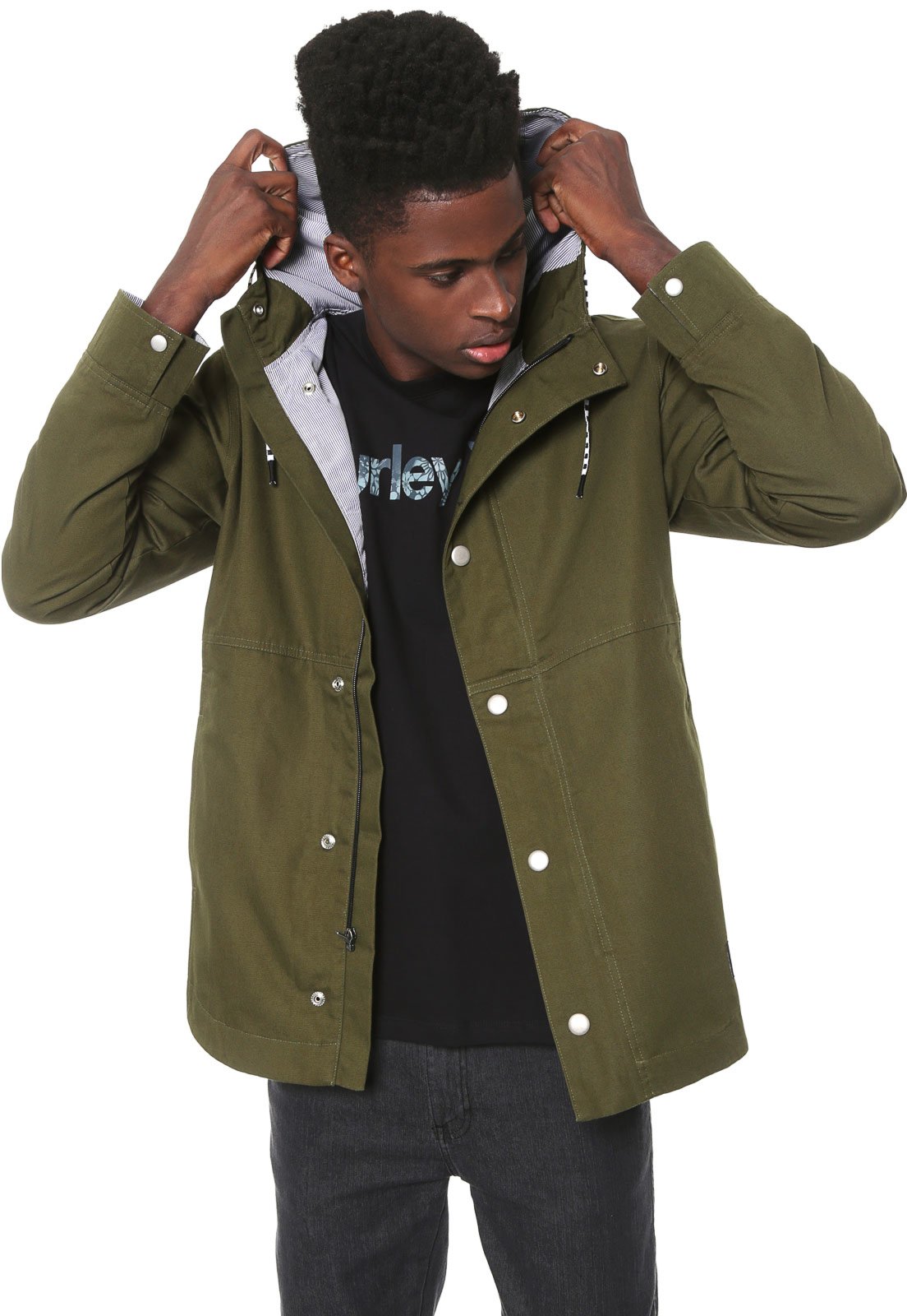 Jaqueta Parka Hurley Mac A Frame Verde Compre Agora Dafiti Brasil