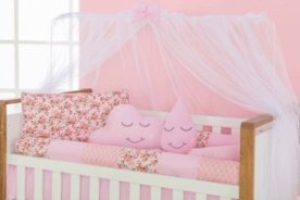 Kit I9 Baby Berço Rolinhos 12 Peças Floral Rosa Colméia Menor preço em Kit I9 Baby Berço Rolinhos 12 Peças Floral Rosa Colméia