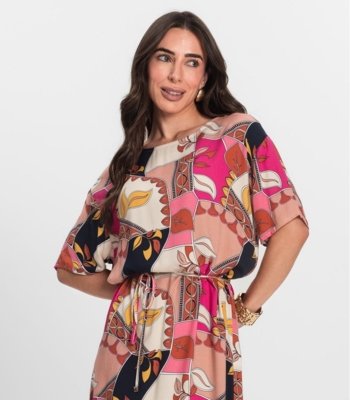 Vestido Midi Infinita Cor Rosa