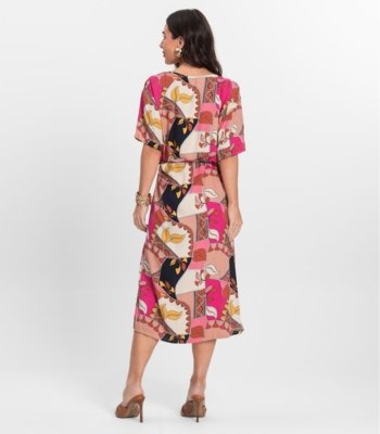 Vestido Midi Infinita Cor Rosa