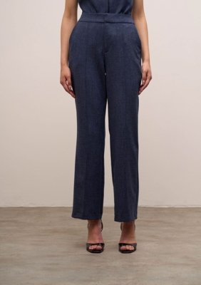 Calça Iódice Reta Alta - Azul