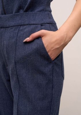 Calça Iódice Reta Alta - Azul