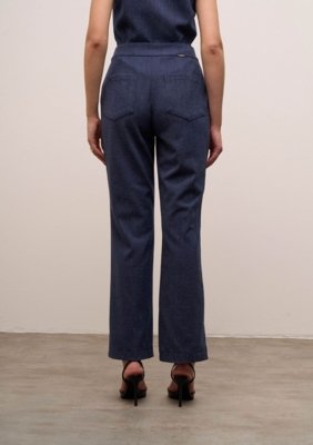 Calça Iódice Reta Alta - Azul