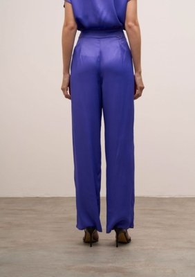 Calça Iódice Reta Alta - Azul
