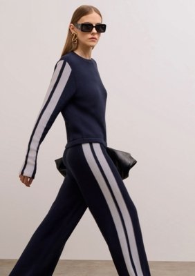 Calça Iódice Reta Alta - Azul
