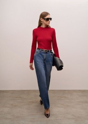 Calça Iódice Reta Média - Azul