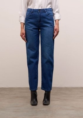 Calça Iódice Reta Média - Azul