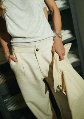 Calça Iódice Reta Média - Off-white