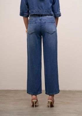Calça Iódice Wide Média - Azul