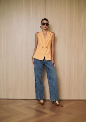 Calca Jeans Wide Leg Origine - Azul