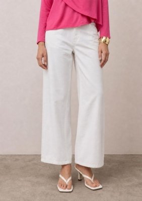 Calça Reta Alta - Branco